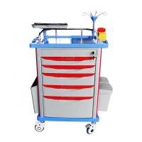 Medical Furniture ABS emergency crash cart medical trolley