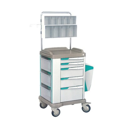 China suppliers ABS Luxurious aneasthetic trolley Medical cart with fours wheels