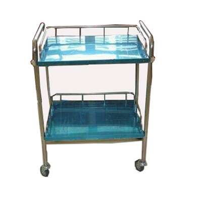 stainless steel medical cart with wheels hospital trolly