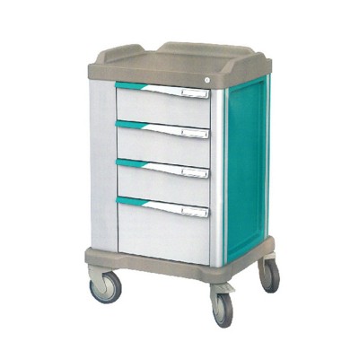 2018 New Products hospital furniture ABS Trolley Luxurious emergency trolley with wheels