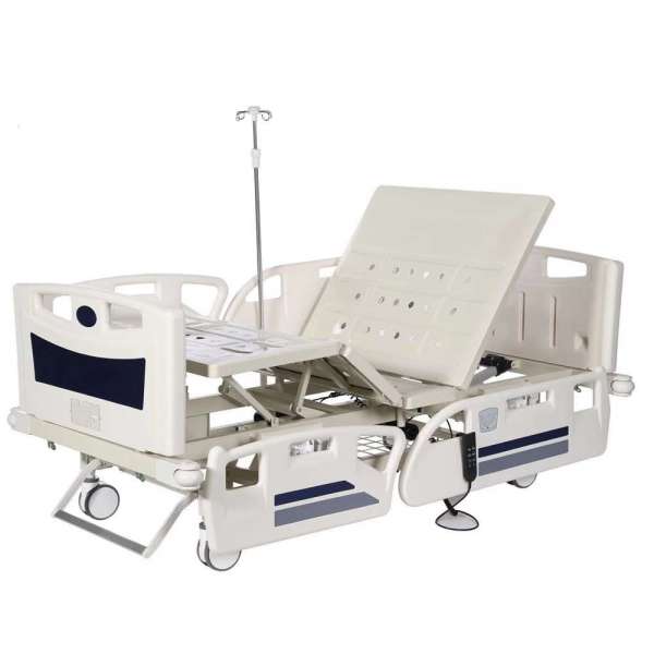 high quality ABS side rail 3 functions electric hospital bed central brake medical bed on hot sale